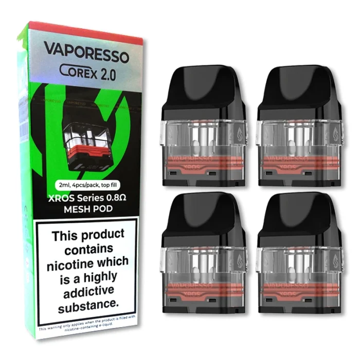 vaporesso xros corex 20 replacement pods pack of 4 0.8